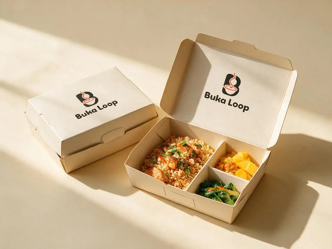 Open and closed Buka Loop combo-meal boxes